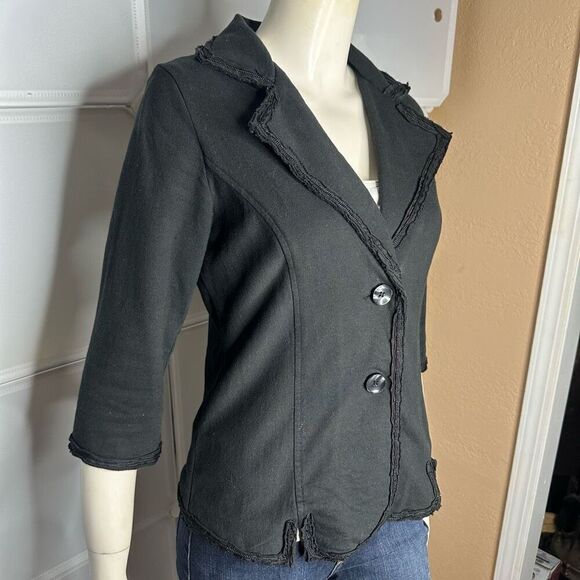 Anthropologie Nick & Mo 3/4 Sleeve Blazer Black Size Small - Picture 10 of 11
